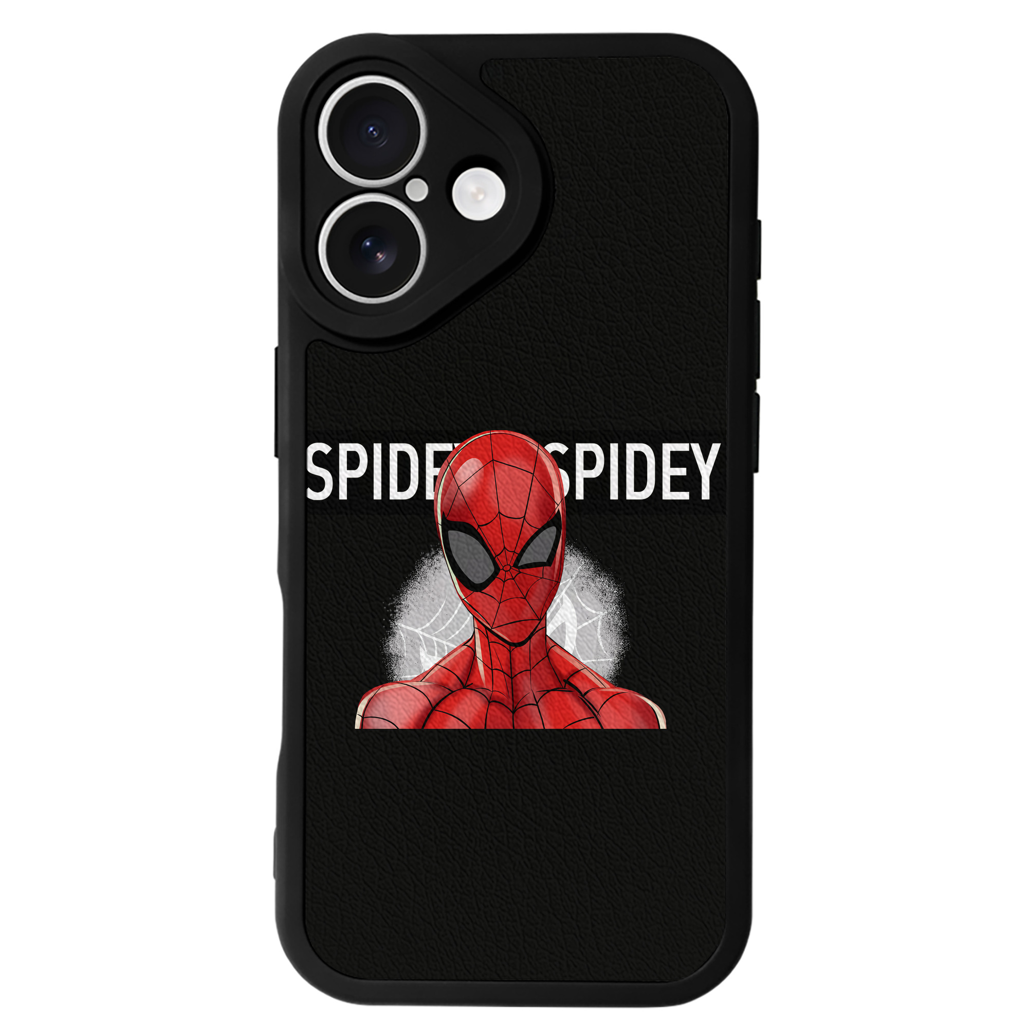 （画像用） Spider Man スパイダーマン 【iPhone 16シリーズ対応】シリコンスマホケース（レザー調） 材質：シリコン